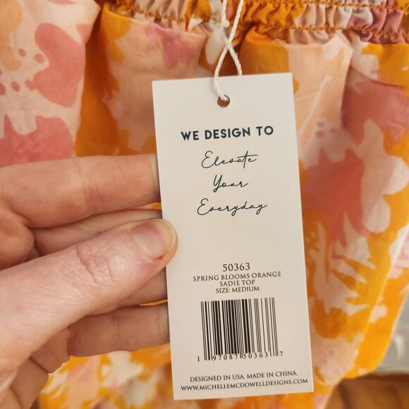 MICHELLE MCDOWELL Sadie Spring Blooms Orange 2pc Set, Size Medium - Picture 15 of 16